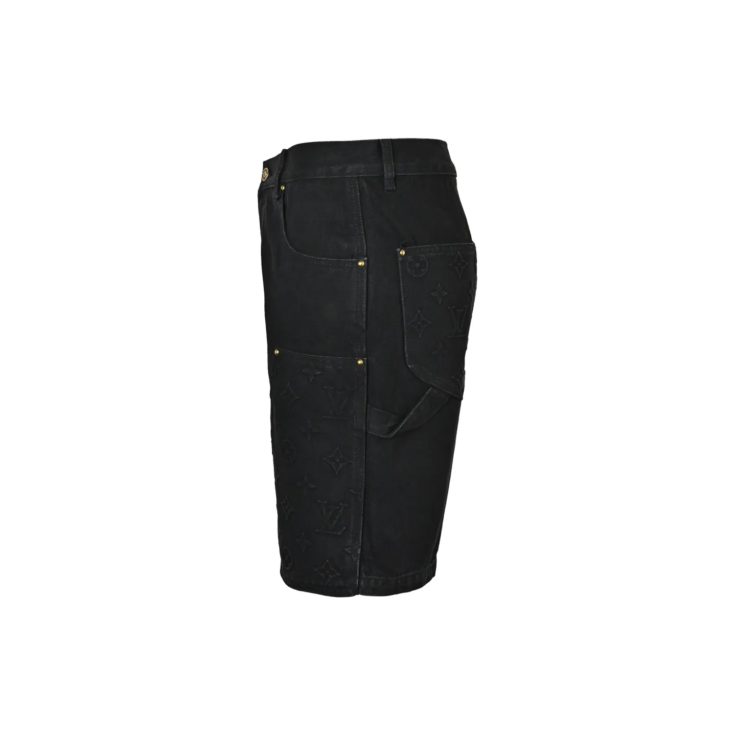 Louis Vuitton/Louis Vuitton presbyopic embossed denim shorts